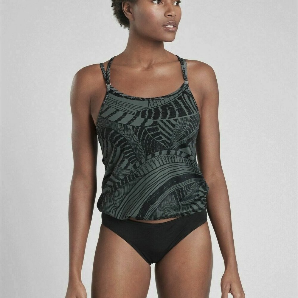 Athleta Zuma Cross Back Swim Tank Top 36B/C
